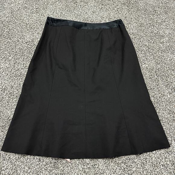 THE LIMITED Black Women's Knee Length Satin RIbbon Skirt, Size 8 - Picture 2 of 9